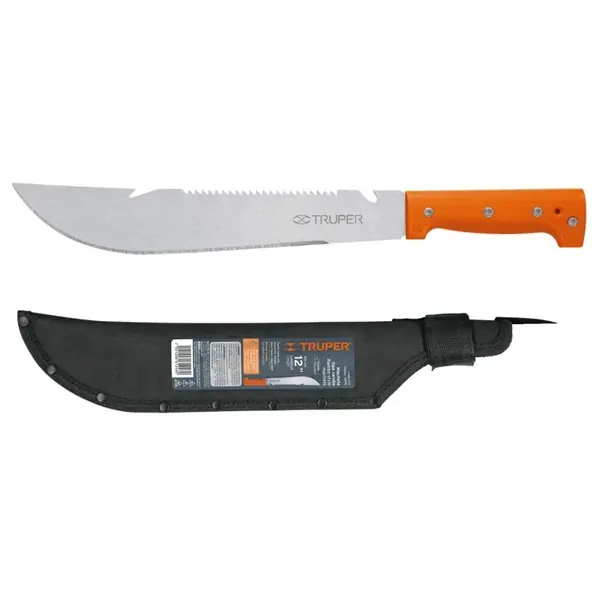 Különleges ajánlat TRUPER T-460-12X "Rambo" Bozótvágó kés szegecselt markolattal, tokkal, 30 cm (15890)