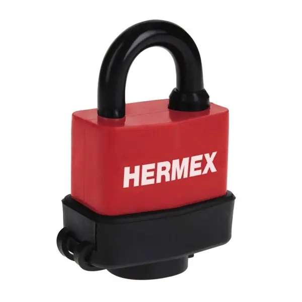 Árcsökkenés HERMEX CMR-40 Műanyag bevonatú laminált lakat, 40 mm, 3 kulcs (43367)