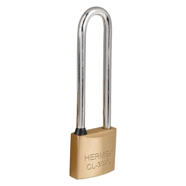 Ajánlat HERMEX CL-30XL Hosszú szárú sárgaréz lakat, 30 mm, 2 kulcs (43440)