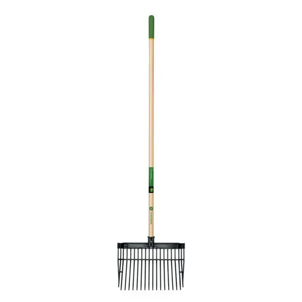 Legnépszerűbb JOHN DEERE BF-16-JD 16 ágú szálastakarmány villa, 135 cm-es prémium keményfa nyéllel, gumírozott mar