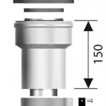 Csak ma Ariston PPS/ALU 80/125 függőleges indítóidom (3318095)