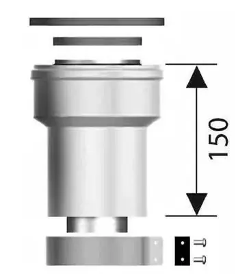 Csak ma Ariston PPS/ALU 80/125 függőleges indítóidom (3318095)