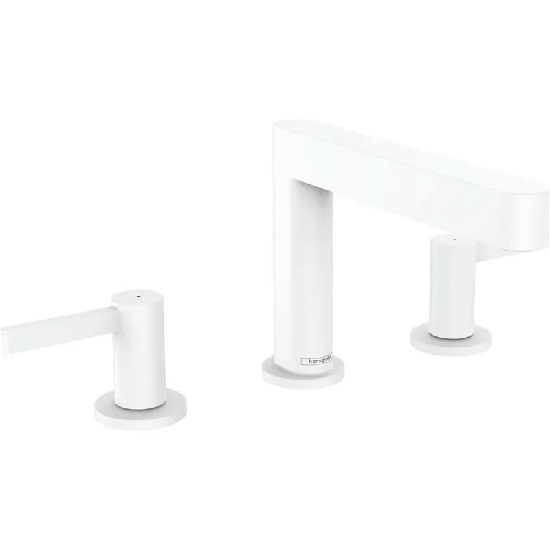 Csak ma Hansgrohe Finoris 3 lyukú mosdócsaptelep 110, push-open lefolyógarnitúra, matt fehér (76033700)