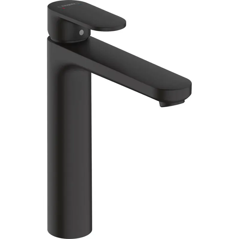 Hansgrohe Vernis Blend Egykaros mosdócsaptelep 190, automata lefolyógarnitúrával, matt fekete (71552670) Kiárusítás