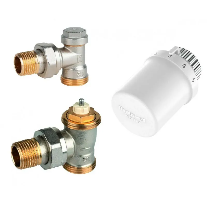 Gyors szállítás Honeywell termosztatikus radiátor szelepsz. sarok T3001+V2026EVS15+V2427E 3/4" külsö 6..28°C PN16 ( VTL3026ES15 )