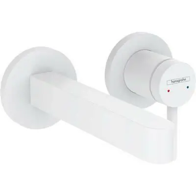 Olcsóbb Hansgrohe Finoris mosdócsaptelep falsík alatti szereléshez, 16,8 cm-es kifolyó, matt fehér (76051700)