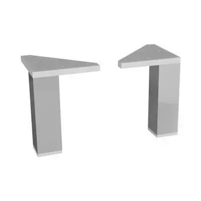 Jika Lyra Plus láb alsószekrényhez, króm, 1 pár, 10,6x8,x3 cm (H4944010390001) Korlátozott ajánlat