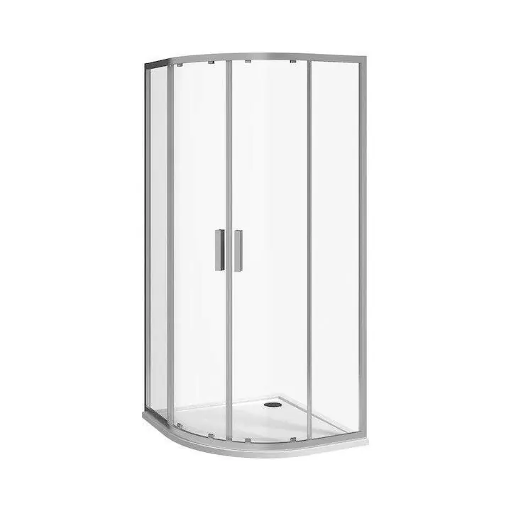 Szuper ajánlat Jika Nion 100 zuhanykabin, íves, ezüst/átlátszó üveg, 98x195 cm, 55cm sugár ( H2532N30026681 )
