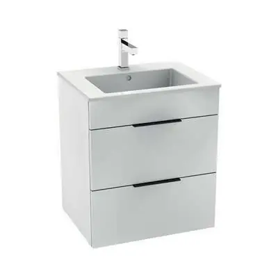 Alacsony ár Jika Cube 55 alsószekrény mosdóval, 2 fiókkal, selyemfényű fehér, 54x42,2x60,7 cm ( H4536121763001 )
