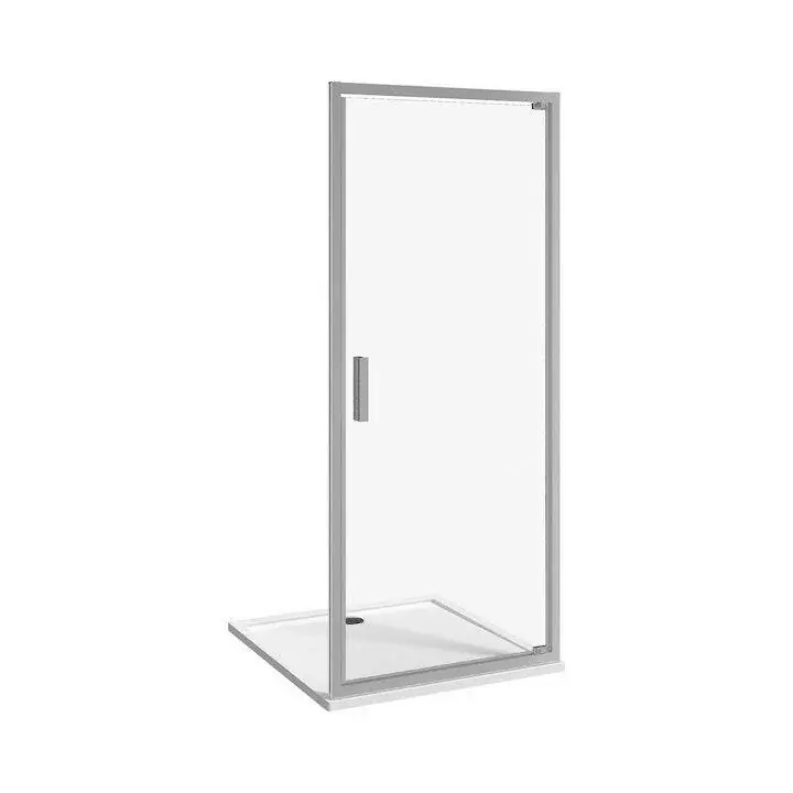 Jika Nion 100 zuhanyajtó, nyíló, jobbos/balos, ezüst/átlátszó üveg, 96,5x195 cm ( H2542N30026681 ) Expressz szállítás