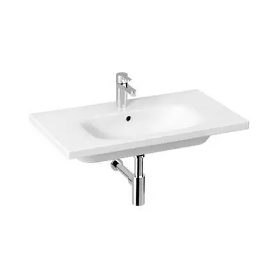 Bestseller Jika Mio-N 80 mosdó, középen csaplyukkal, Jikaperla, fehér, 80x45x15 cm ( H8127161001041 )