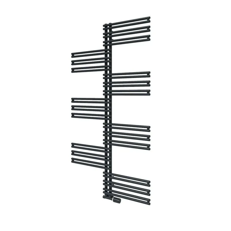 Akció Vogel&Noot Figuresse Twist 910x1194 matt antracitszürke törölközőszárítós radiátor (FLSA011909000N0S0022)