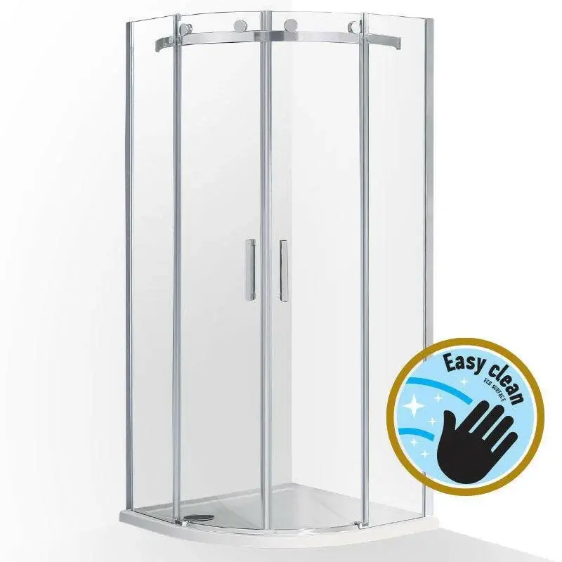 Prémium Wellis Virgo két tolóajtós íves kabin Easy Cleannel, 90x90x195 cm (WC00476)