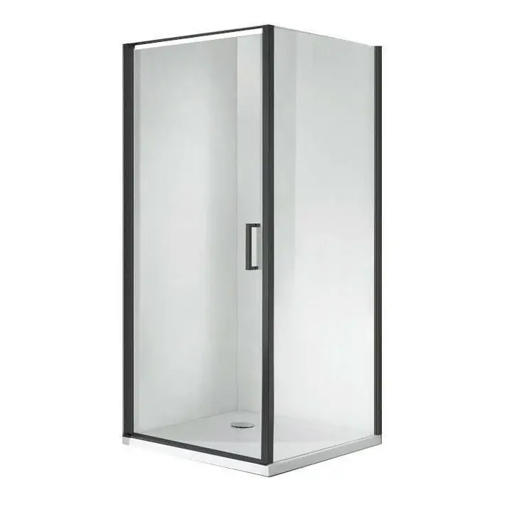 Népszerű Wellis Quadrum Black 1 nyílóajtós szögletes zuhany Easy Cleannel (90x90x190) (WC00483)