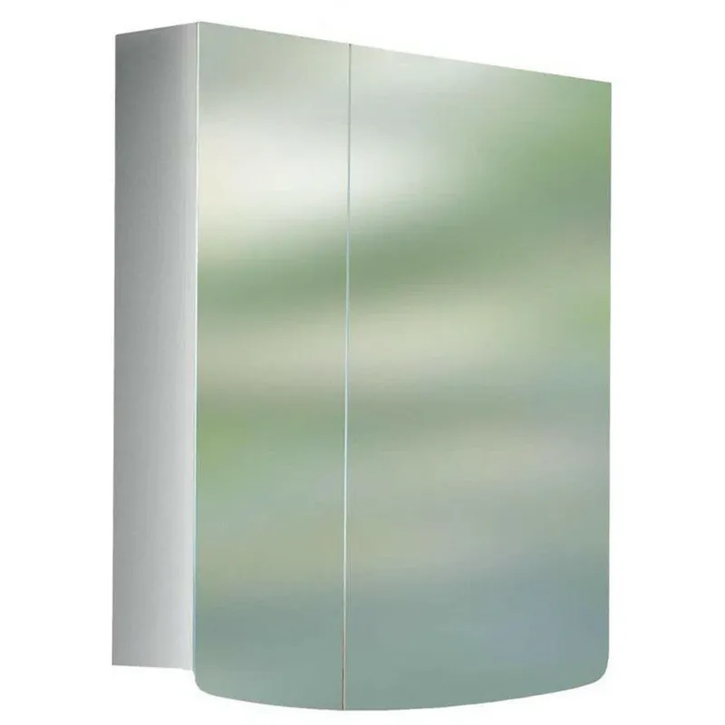 Gyors kiszállítás Alföldi Saval 2.0 tükrösszekrény 60x75x15cm világítás nélkül, 2 nyíló ajtóval, fényes fehér (A498 60 E4)