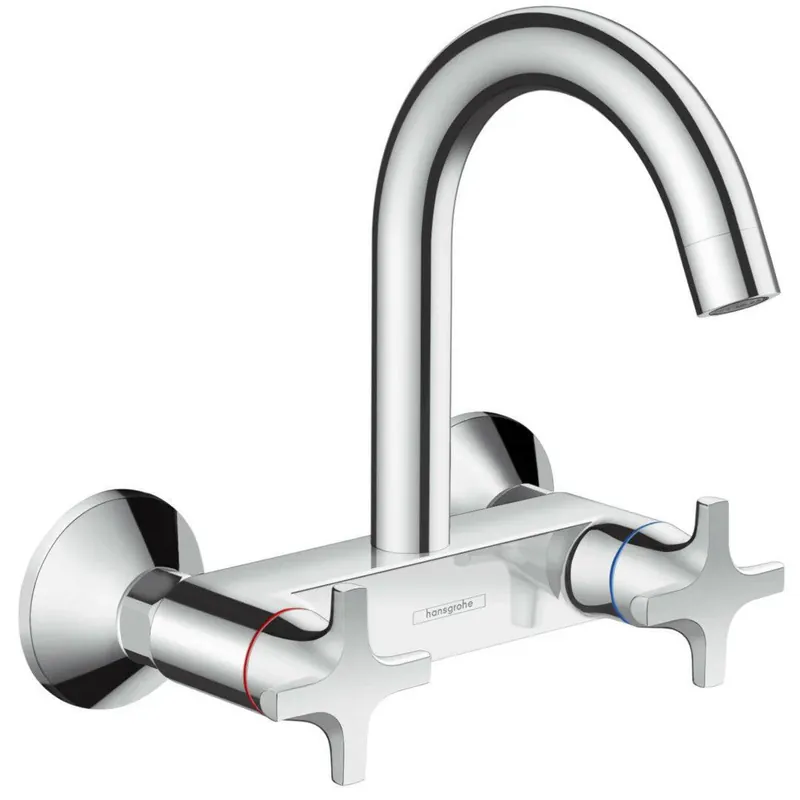 Hansgrohe Logis mosogató csaptelep kétkaros, fali 180° elfordítható kifolyóval (71286000) Legnépszerűbb
