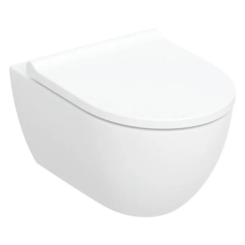 Geberit Acanto fali WC készlet, mélyöblítésű, Rimfree, zárt forma, TurboFlush öblítés, WC-ülőkével (502.774.00.1) Olcsóbb