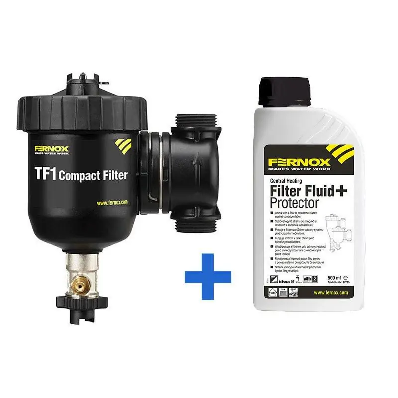 Vedd meg most FERNOX Total Filter Compact 3/4" + F9 - fűtésrendszerbe építhető kombinált - kifutó