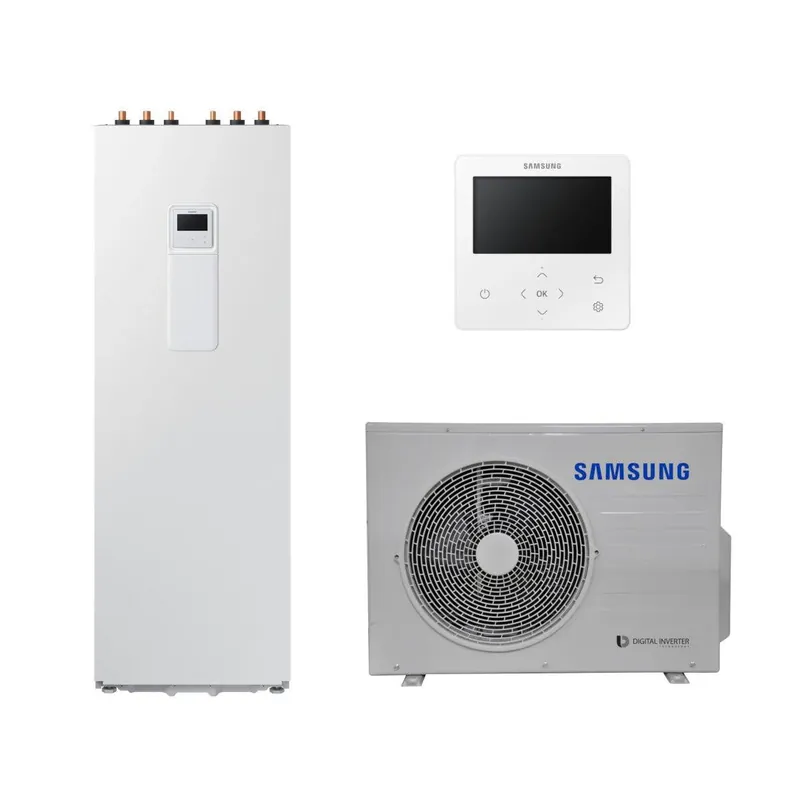 Samsung Split ClimateHub R32 hőszivattyú 4.4 kW + 260l-es tartály + vezetékes szabályzó, 1 fázis (SCH-R32-4.4-2-1) Ne maradj le