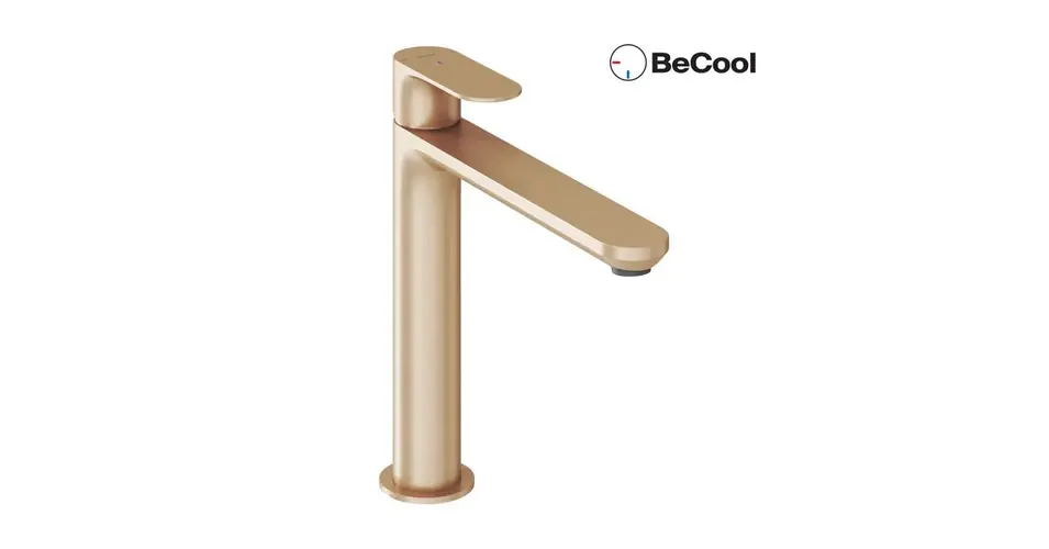Szuper akció RAVAK Eleganta álló mosdó csaptelep 220 mm BeCool, szálcsiszolt rose gold