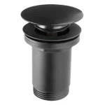 FERRO G5/4 Rotondo lefolyószelep Click-Clack túlfolyós mosdóhoz, fekete Alacsony ár