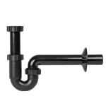 Fekete csőszifon 5/4", Ø32 mm-es elfolyással Azonnal elérhető