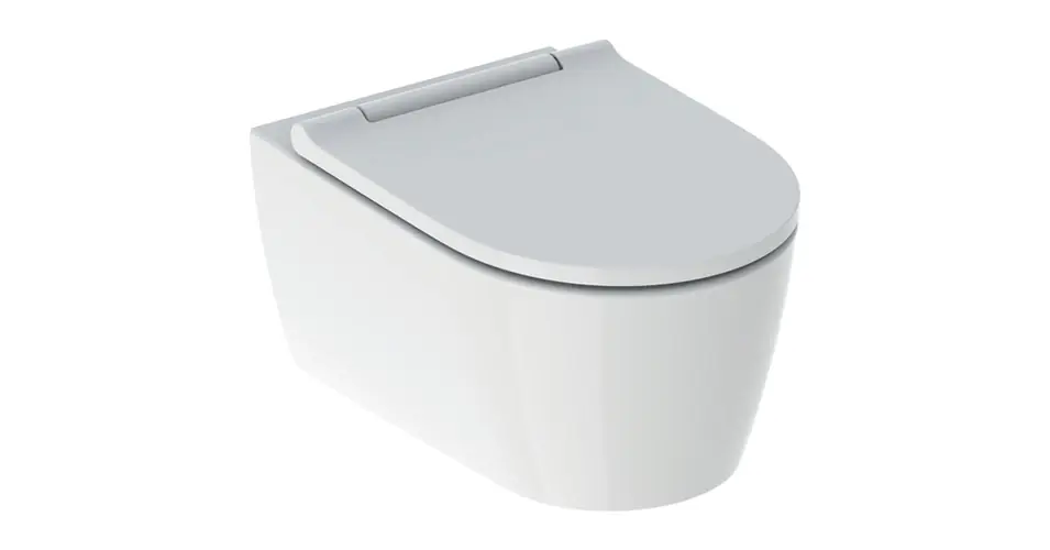 GEBERIT One fali WC mélyöblítésű, zárt forma, TurboFlush, WC-ülőkével Expressz kézbesítés