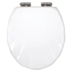 Biztonságos fizetés FERRO MDF WC ülőke, fehér, kagyló mintás, soft close