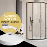 H2O Comfort Black A íves zuhanykabin + Nero A előlapos zuhanytálca Rendeld meg most
