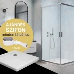 Újdonság H2O Comfort C szögletes zuhanykabin + Nero C slim zuhanytálca