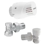 FERRO 1/2" sarok termosztát szett termofejjel, előre beállított visszatérő szeleppel Akciós ár
