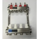 Prémium BRH RM-áramlásmérős osztó, bilincsre szerelve 1" BB - 3/4" euroconus, 10 körös