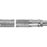 FERRO acélborítású flexibilis bekötőcső vízre (csaptelep bekötőcső) 1/2"×M10×1 hosszú véggel 40 cm Utolsó esély