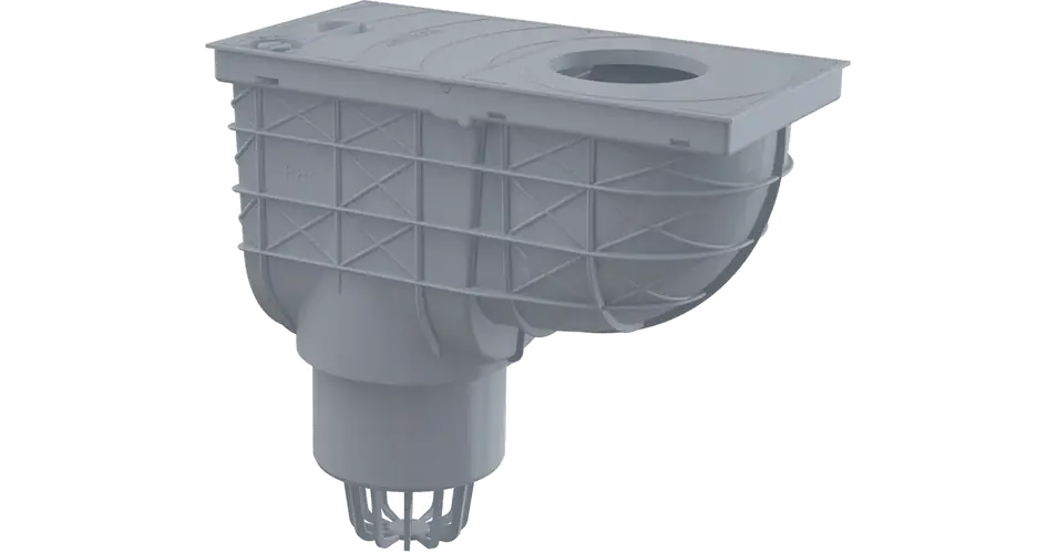 ALCA univerzális esővíz elvezető 300×155/110 mm, függőleges, szürke Szuper akció