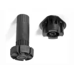 Outlet Szekrényláb 22101.001 Kétrészes 100mm műanyag Fekete 150kg