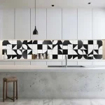 Kiárusítás Konyhai hátfal Wallplex falburkoló Monokróm 60x120cm