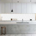 Expressz kézbesítés Konyhai hátfal Wallplex falburkoló Fehér Hexagon 60x120cm