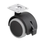 Exkluzív ajánlat Bútorgörgő puha futófelülettel 50mm Szürke fékes