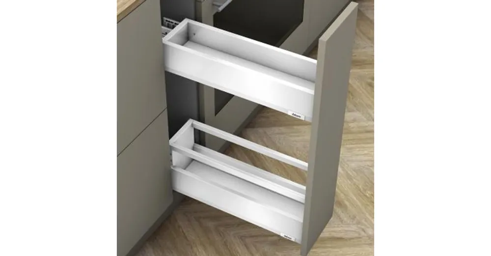 Blum MERIVOBOX Space Twin BM fiókszett E magasságú Korlát magasítással 500mm Selyemfehér Exkluzív ajánlat