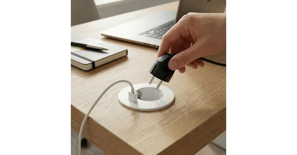 Biztonságos vásárlás Rejtett elosztó beépíthető konnektor 1x230V + 1xUSB Fehér
