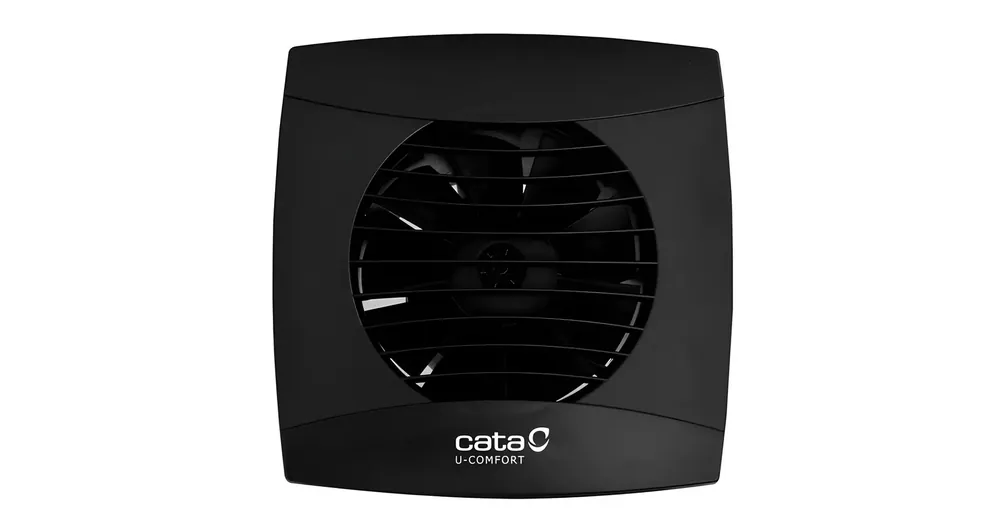 Cata UC-12 Timer fekete ventilátor utószellőztető funkcióval, pillangószeleppel Biztonságos fizetés
