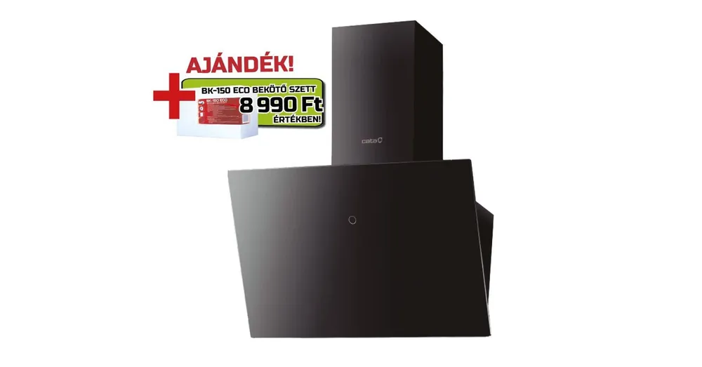 Árcsökkenés CATA - Páraelszívó LENA 600 XGBK fekete + BK150 ECO bekötő szett