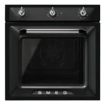 SMEG LÉGKEVERÉSES SÜTŐ, Victoria design, 60 cm, analóg, fekete Árengedmény