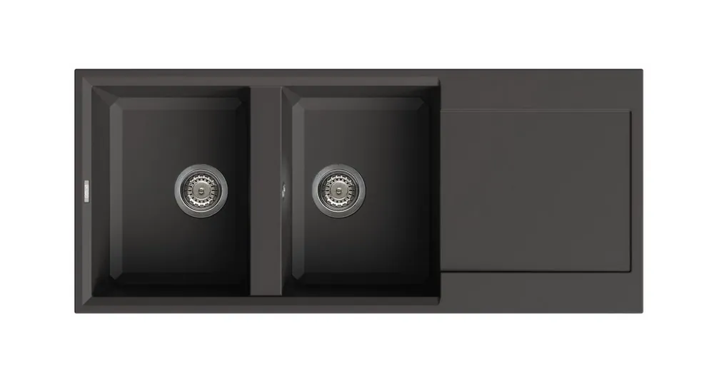 Elleci Easy 500 gránit mosogató G40 Full Black 1140x480mm Gyors szállítás