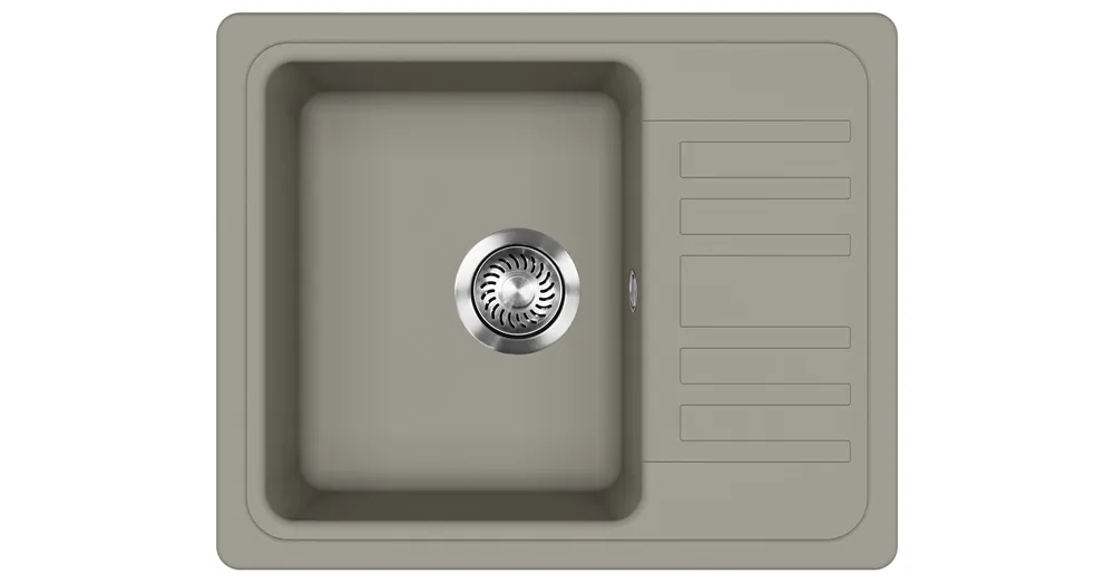 EVIDO Home 45S compact gránit mosogató 575x460 mm platina Szezonális akció