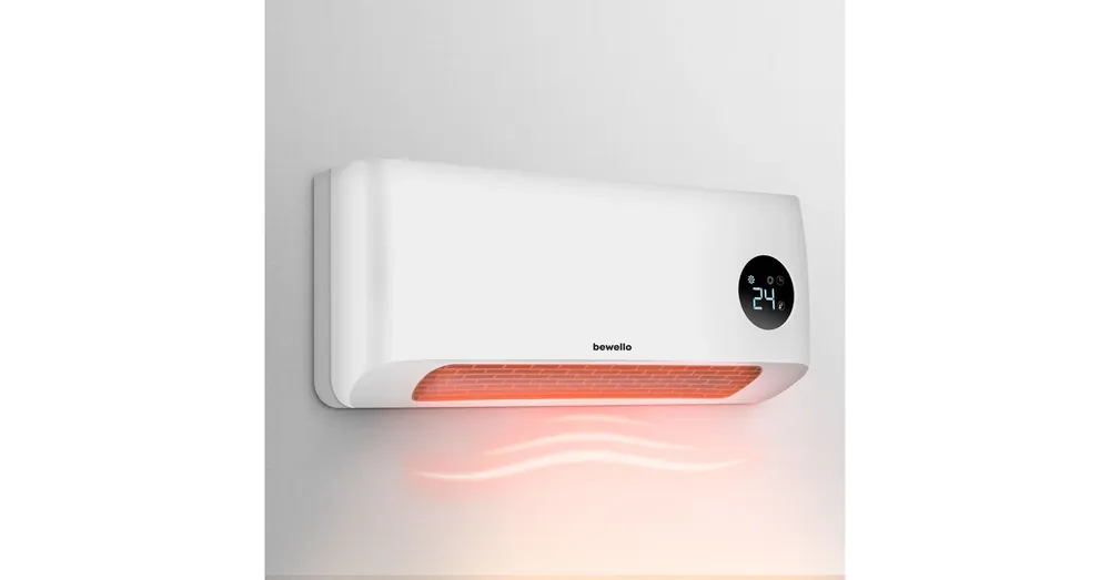 Fali hősugárzó - 1000/2000W - LED kijelző - 230V - fehér Prémium