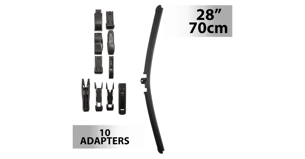 Ablaktörlő 28"/70 cm - 10 db adapterrel Prémium