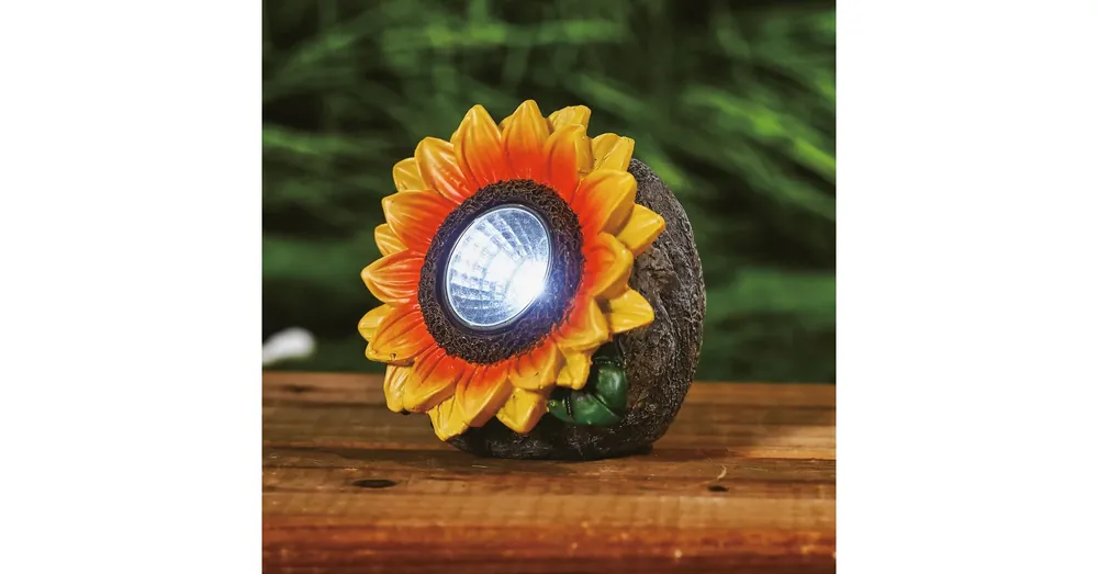 Különleges ajánlat Szolár napraforgó - 2 fehér LED - 5 x 8 x 8,6 cm