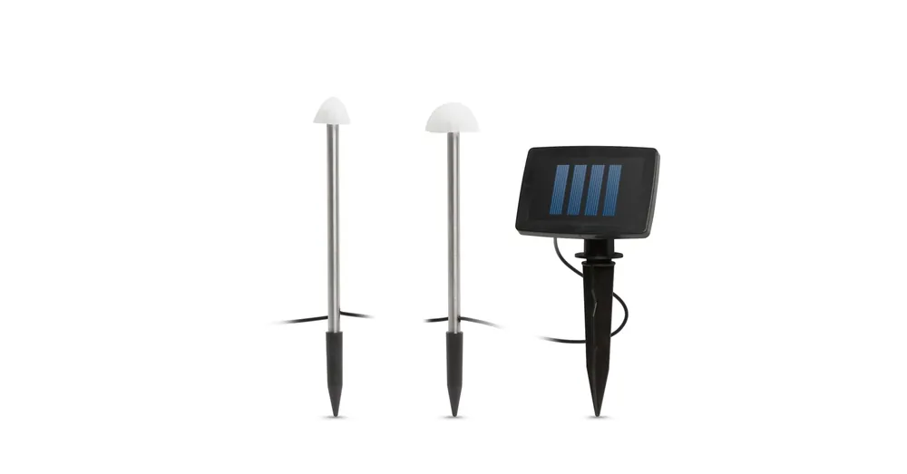 Olcsó LED-es szolár lámpa - 12 db mini gomba - melegfehér - 28,5 cm x 4 m