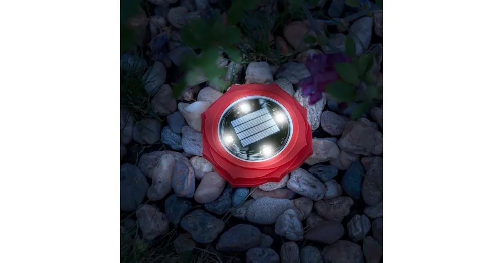 Csak ma LED-es leszúrható szolár lámpa - piros - hidegfehér - 11,5 x 2,3 cm